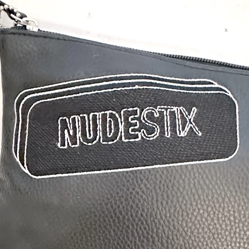NUDESTIX Black Makeup Bag with Fun Graphics NWT